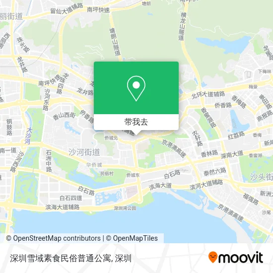 深圳雪域素食民俗普通公寓地图
