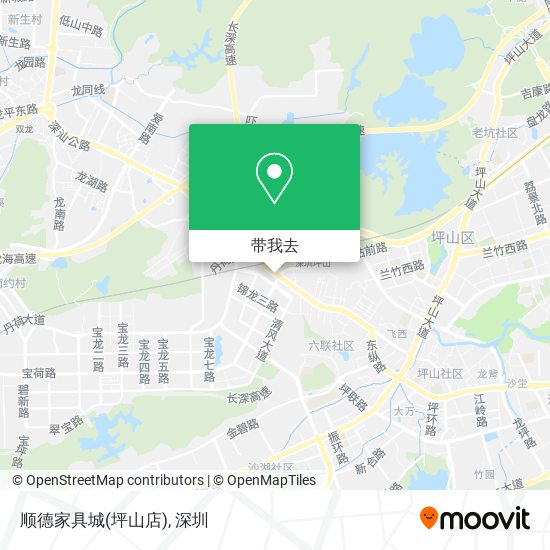 顺德家具城(坪山店)地图