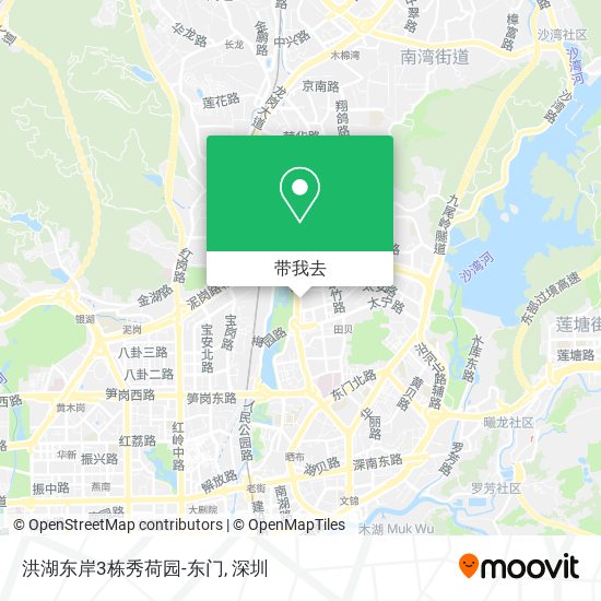 洪湖东岸3栋秀荷园-东门地图