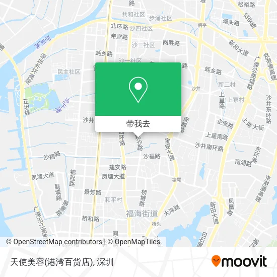 天使美容(港湾百货店)地图