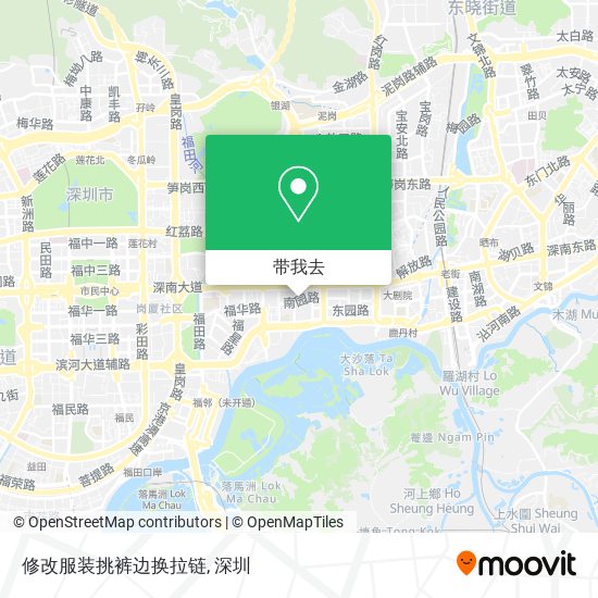修改服装挑裤边换拉链地图