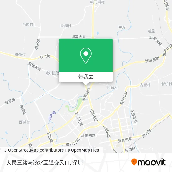 人民三路与淡水互通交叉口地图