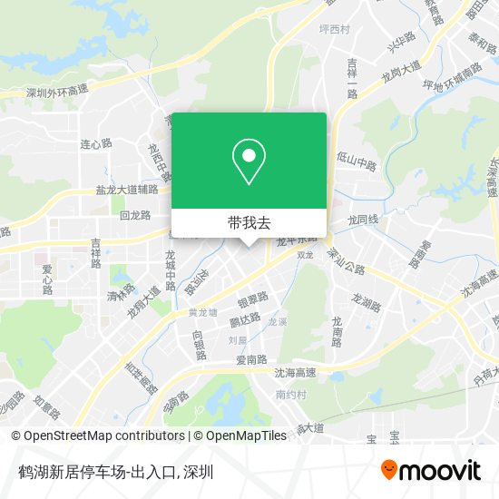鹤湖新居停车场-出入口地图