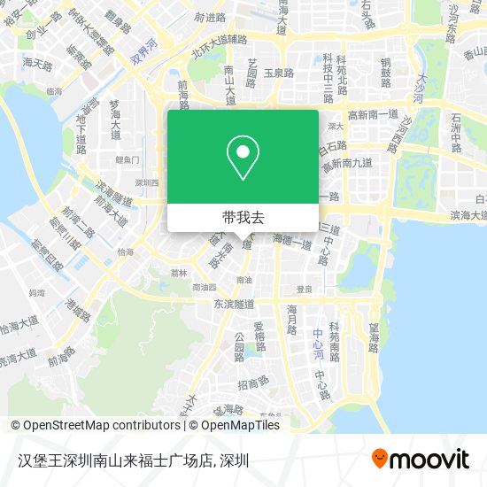 汉堡王深圳南山来福士广场店地图