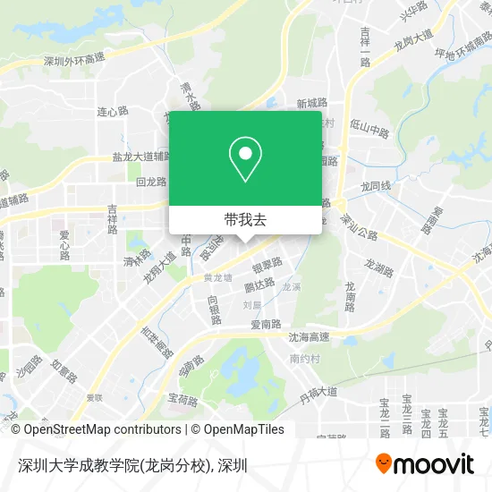 深圳大学成教学院(龙岗分校)地图