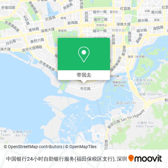 中国银行24小时自助银行服务(福田保税区支行)地图