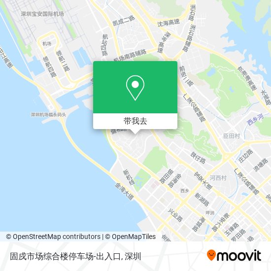 固戍市场综合楼停车场-出入口地图