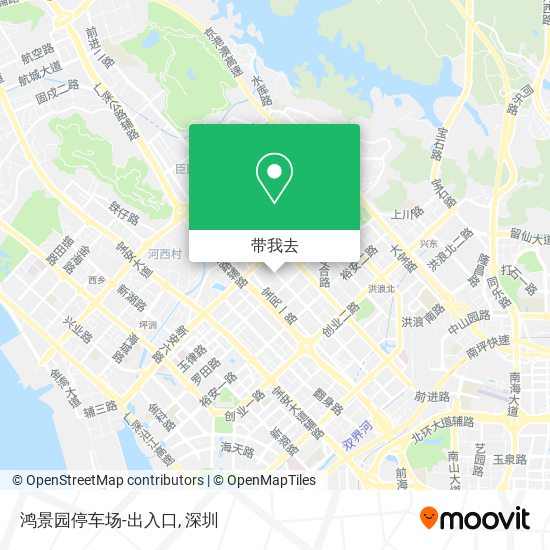 鸿景园停车场-出入口地图