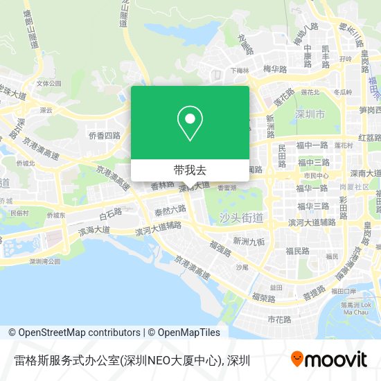 雷格斯服务式办公室(深圳NEO大厦中心)地图