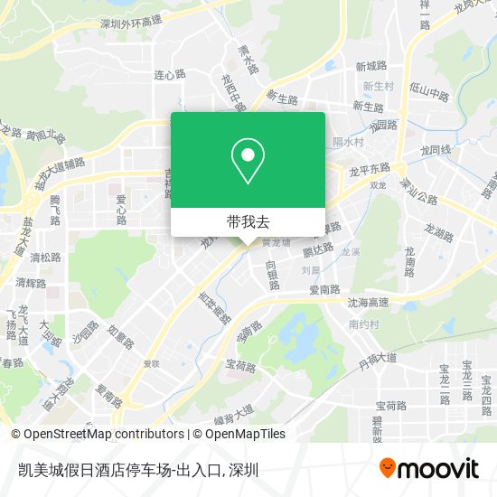 凯美城假日酒店停车场-出入口地图