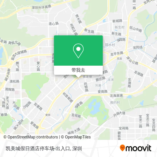 凯美城假日酒店停车场-出入口地图