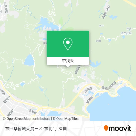 东部华侨城天麓三区-东北门地图