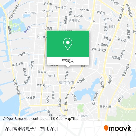 深圳富创源电子厂-东门地图