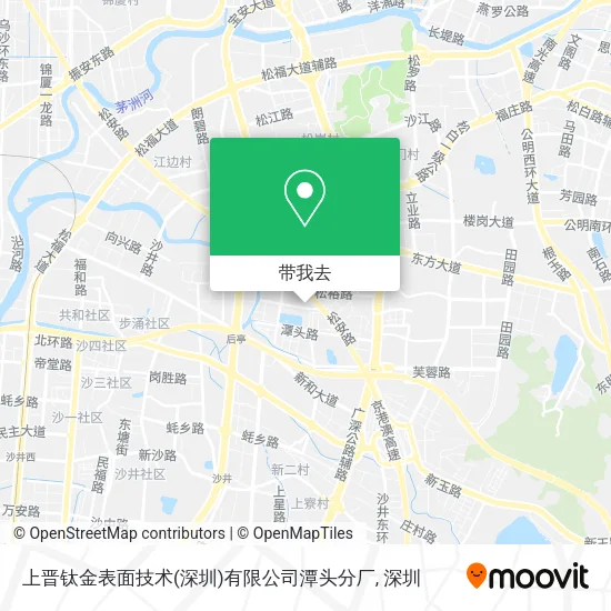 上晋钛金表面技术(深圳)有限公司潭头分厂地图