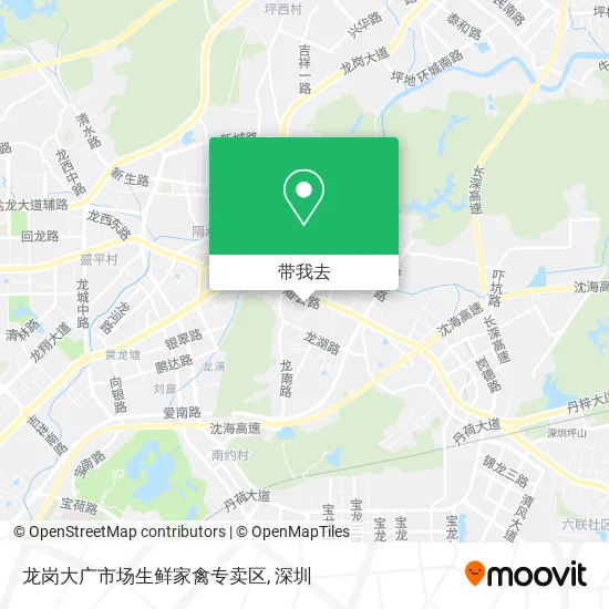龙岗大广市场生鲜家禽专卖区地图