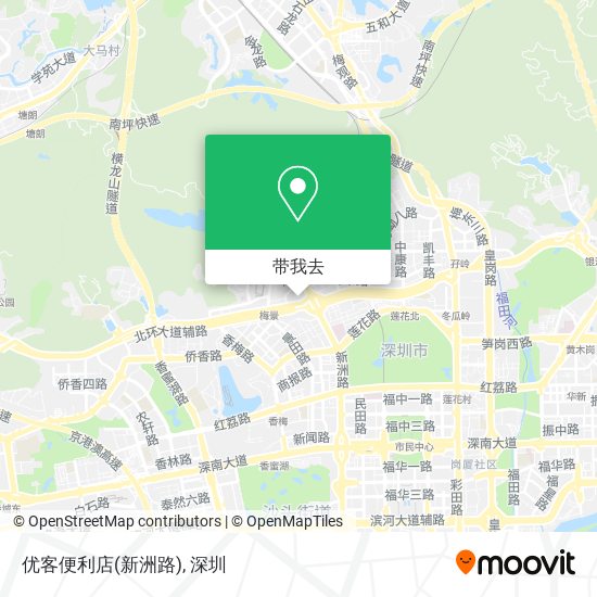 优客便利店(新洲路)地图