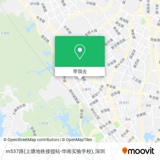 m537路(上塘地铁接驳站-华南实验学校)地图