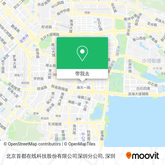 北京首都在线科技股份有限公司深圳分公司地图
