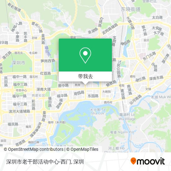 深圳市老干部活动中心-西门地图