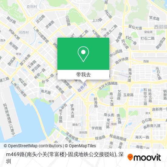 m469路(南头小关(常富楼)-固戍地铁公交接驳站)地图