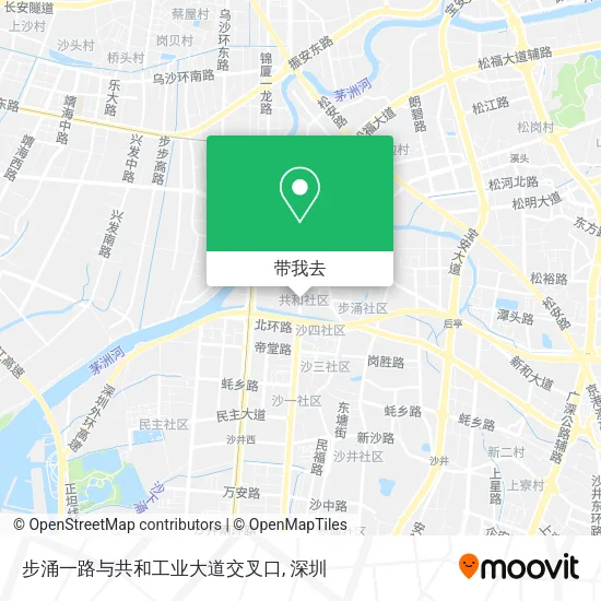 步涌一路与共和工业大道交叉口地图