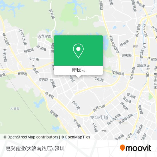 惠兴鞋业(大浪南路店)地图
