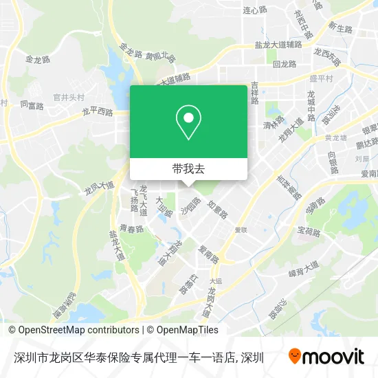 深圳市龙岗区华泰保险专属代理一车一语店地图