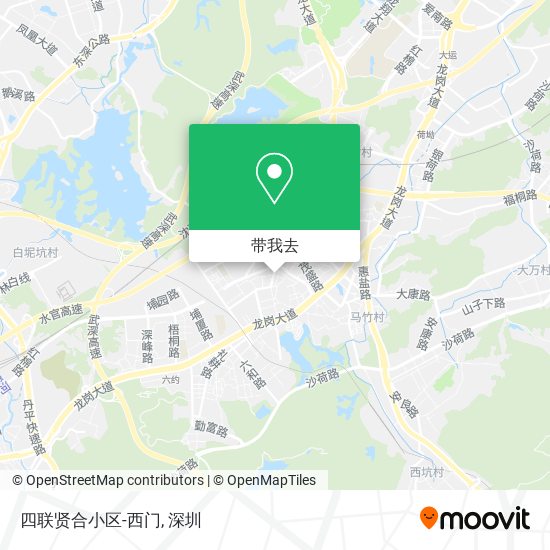四联贤合小区-西门地图