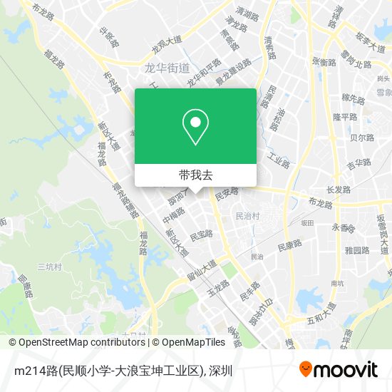 m214路(民顺小学-大浪宝坤工业区)地图