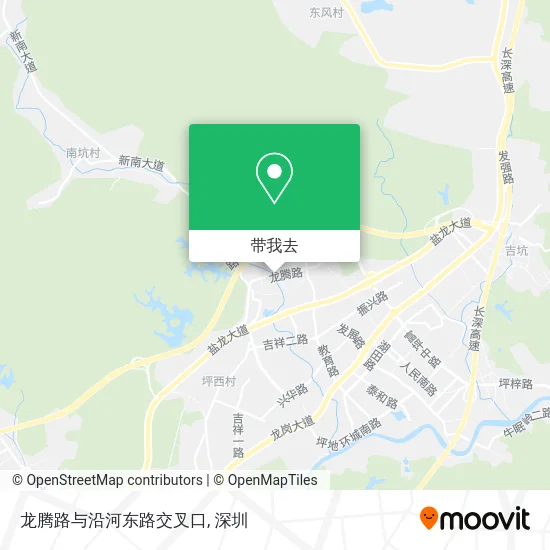 龙腾路与沿河东路交叉口地图