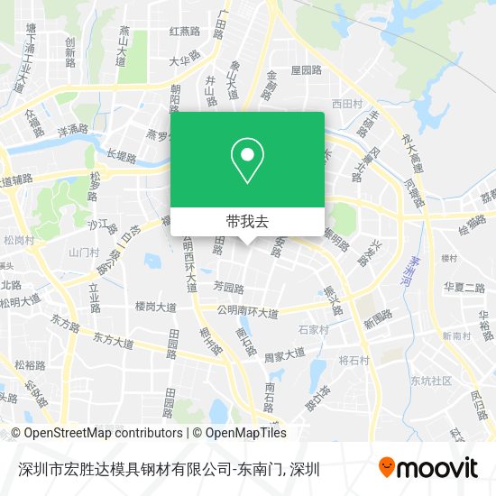 深圳市宏胜达模具钢材有限公司-东南门地图