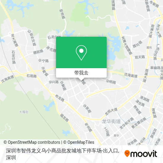 深圳市智伟龙义乌小商品批发城地下停车场-出入口地图