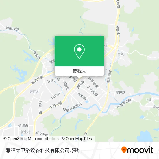 雅福莱卫浴设备科技有限公司地图