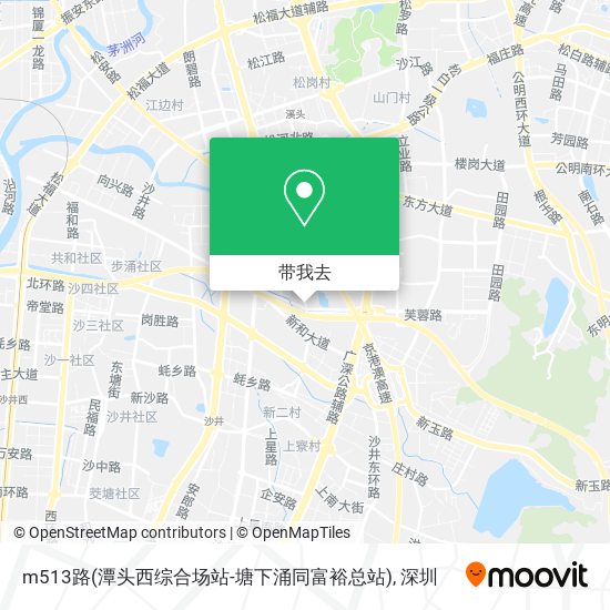 m513路(潭头西综合场站-塘下涌同富裕总站)地图