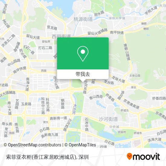 索菲亚衣柜(香江家居欧洲城店)地图