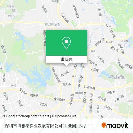 深圳市博雅泰实业发展有限公司(工业园)地图