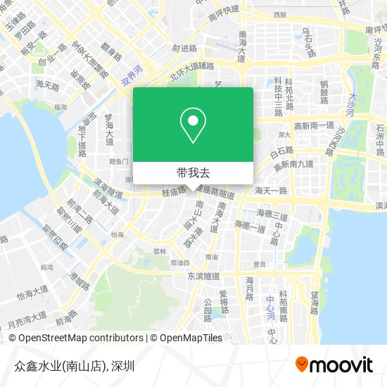 众鑫水业(南山店)地图