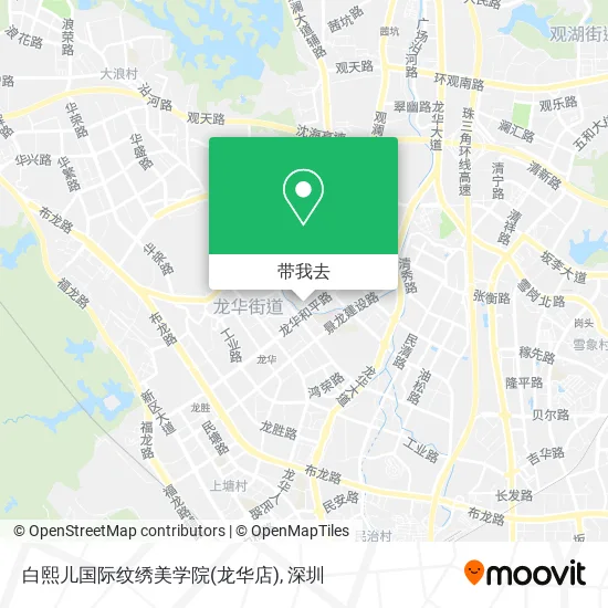 白熙儿国际纹绣美学院(龙华店)地图