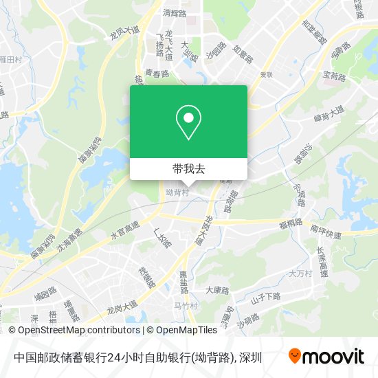 中国邮政储蓄银行24小时自助银行(坳背路)地图