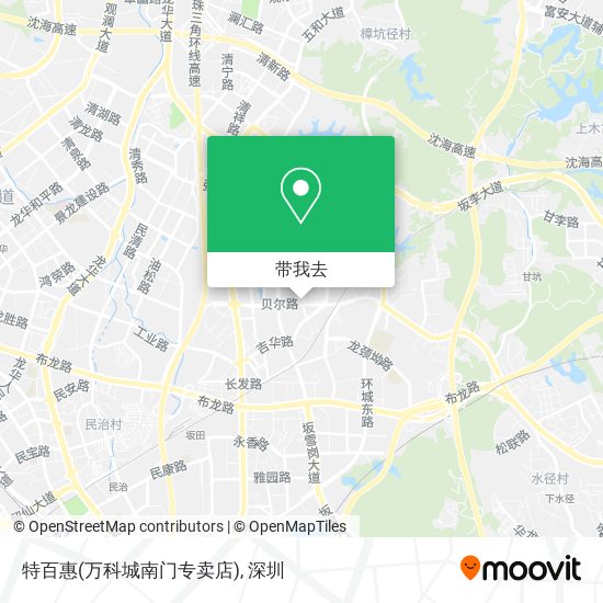 特百惠(万科城南门专卖店)地图