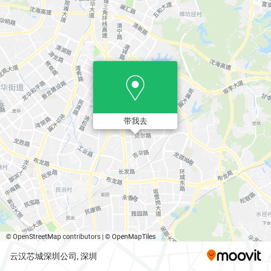 云汉芯城深圳公司地图