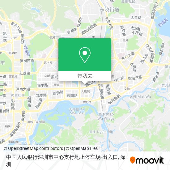 中国人民银行深圳市中心支行地上停车场-出入口地图