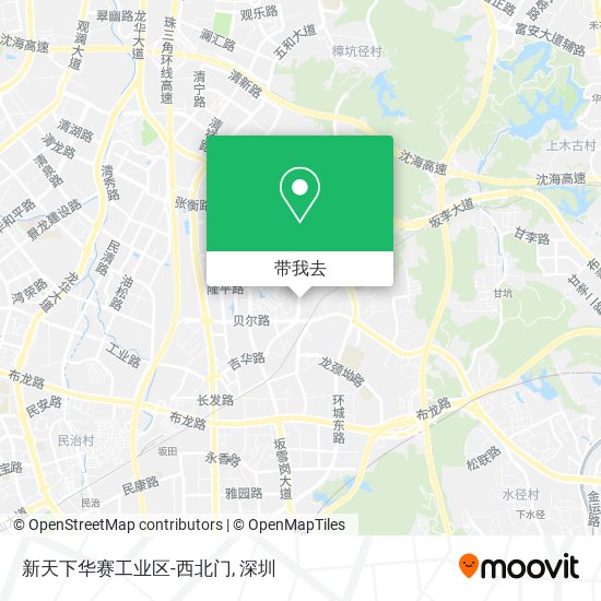 新天下华赛工业区-西北门地图