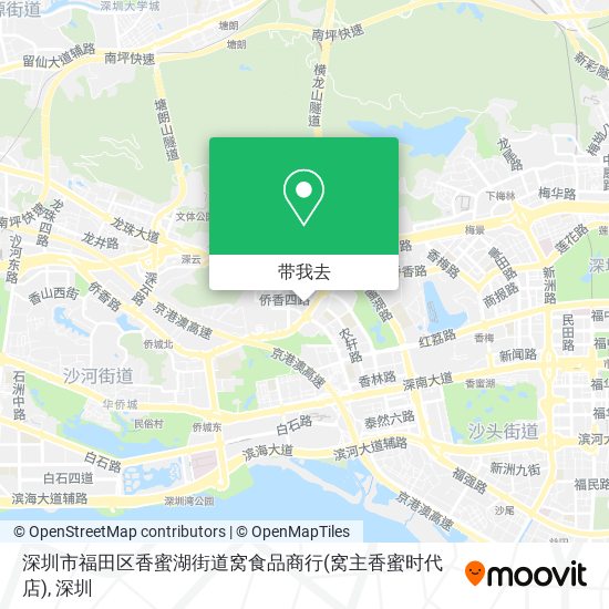 深圳市福田区香蜜湖街道窝食品商行(窝主香蜜时代店)地图