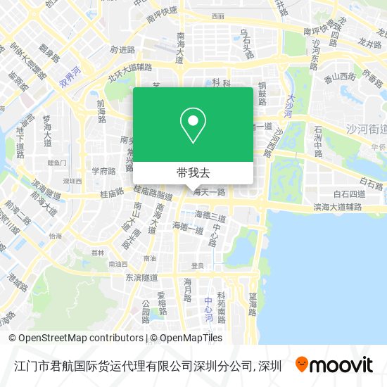 江门市君航国际货运代理有限公司深圳分公司地图