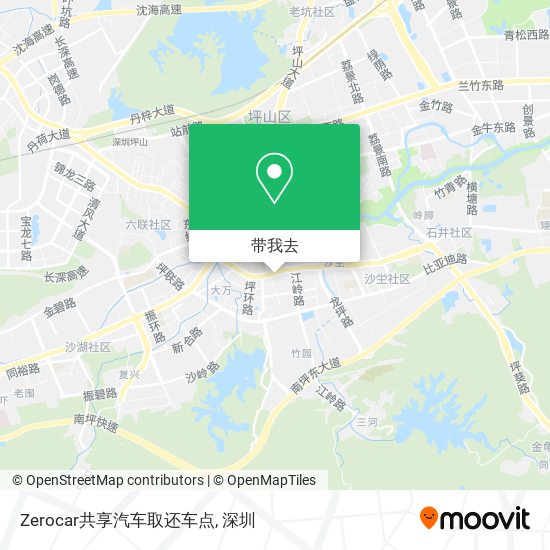 Zerocar共享汽车取还车点地图