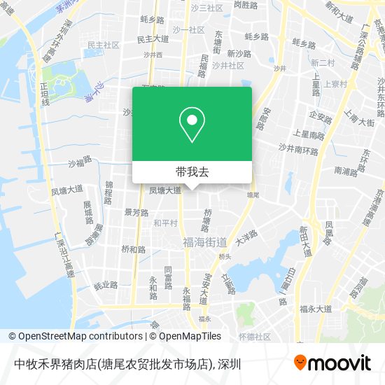 中牧禾界猪肉店(塘尾农贸批发市场店)地图