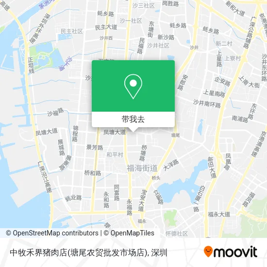 中牧禾界猪肉店(塘尾农贸批发市场店)地图