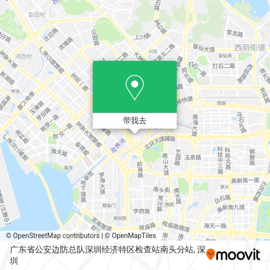 广东省公安边防总队深圳经济特区检查站南头分站地图
