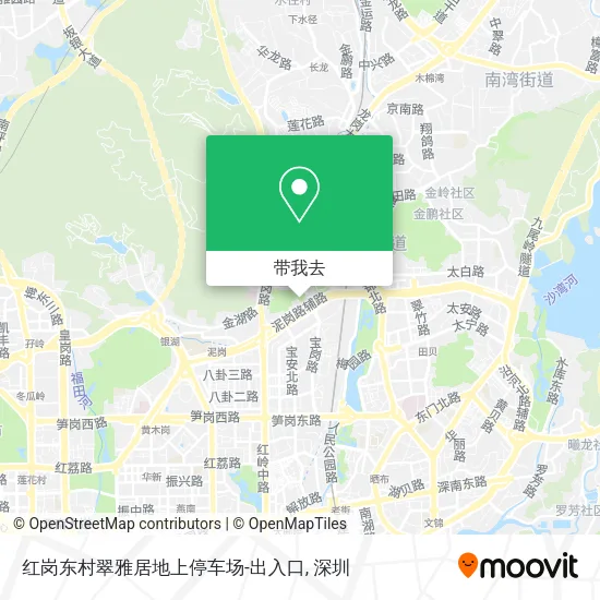 红岗东村翠雅居地上停车场-出入口地图